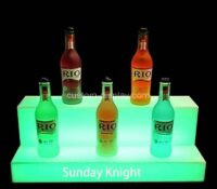 Custom acrylic 2 layers illuminated bottle wine rack