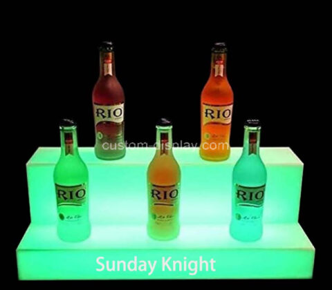 Custom acrylic 2 layers illuminated bottle wine rack