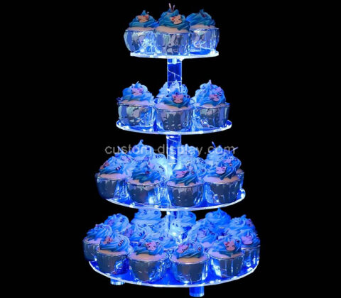 Custom acrylic bar party LED cake tower stand