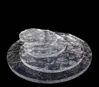 Custom stone pattern acrylic displays disc plates