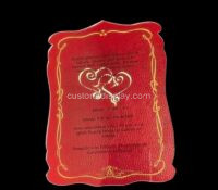 Custom laser cut acrylic wedding invitation letter