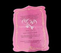 Custom acrylic luxurious wedding invitation letter