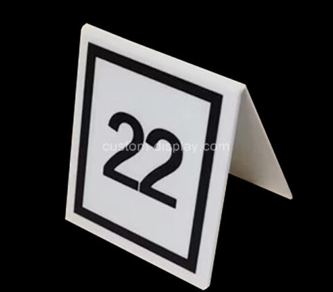 Custom acrylic triangular table number stand