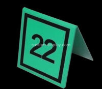 Custom acrylic restaurants triangular table number stand