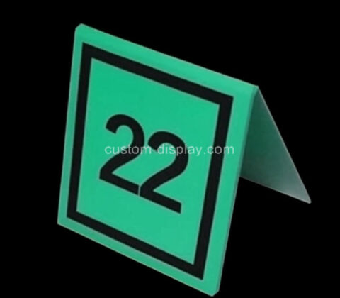 Custom acrylic restaurants triangular table number stand