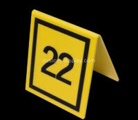 Custom acrylic weddings V-shaped table number sign