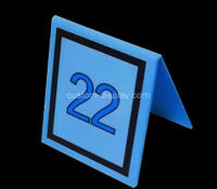 Custom acrylic events V-shaped table number sign