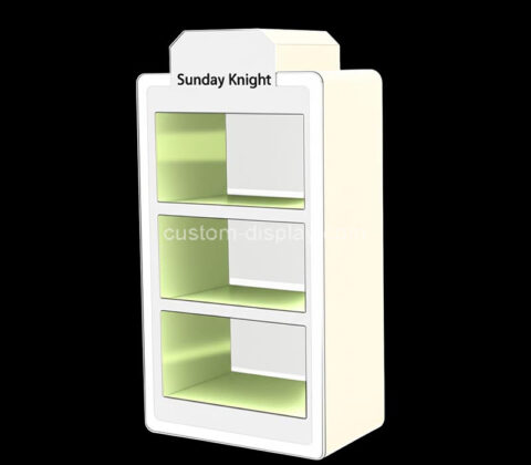 Custom acrylic promotional events 3 tiers LED display cabinet