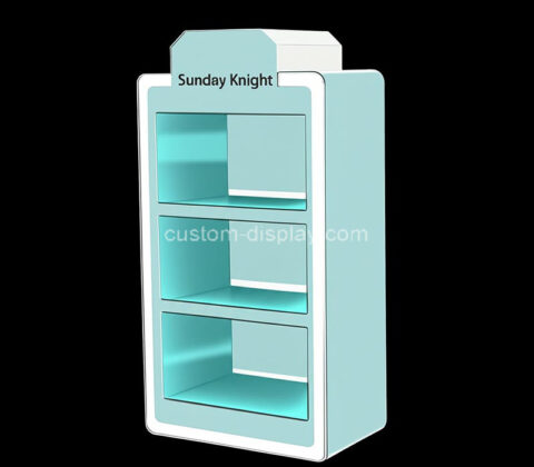 Custom acrylic 3 tiers LED display cabinet