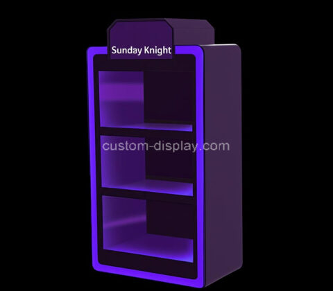 Custom acrylic product presentation LED display cabinet