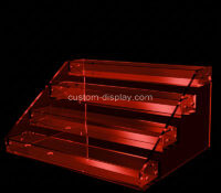 Custom acrylic 4 tiers lip gloss display risers