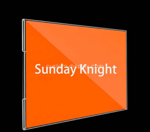 Custom acrylic wall commercial spaces AD holder