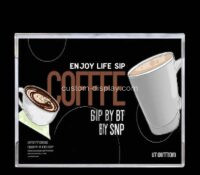 Custom acrylic wall coffee shop AD holder