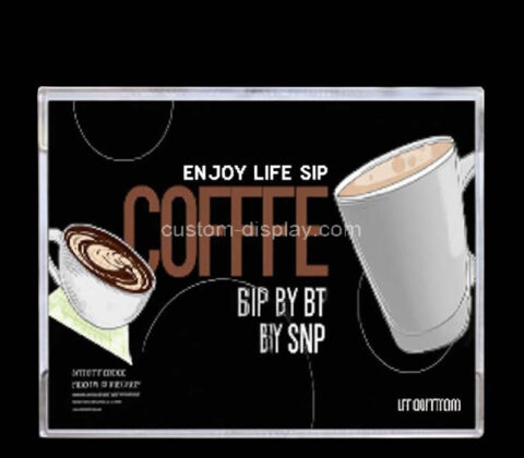 Custom acrylic wall coffee shop AD holder