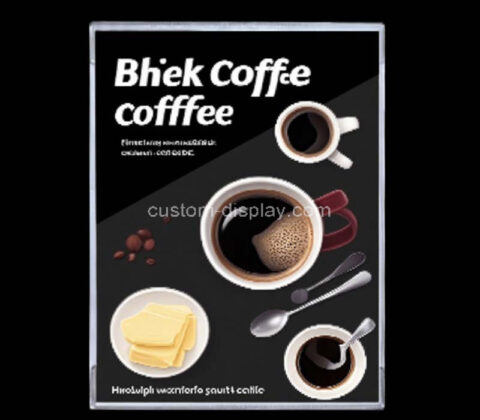 Custom acrylic wall coffee shop sign holder