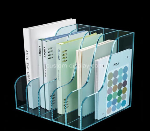 Custom acrylic desktop 5 dividers file holder