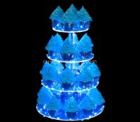 Custom acrylic 4-tier wedding LED cupcake tower stand CSL-242 Custom acrylic 4-tier wedding LED cupcake tower stand