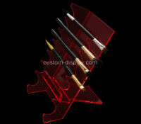 Custom acrylic 6 tiers beauty brushes display rack CSM-862 Custom acrylic 6 tiers beauty brushes display rack