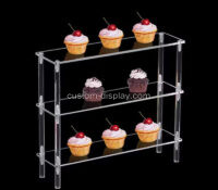 Custom acrylic 3 tiers cupcake display shelf
