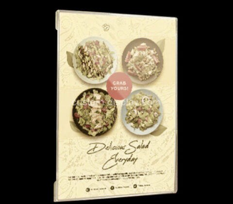 Custom acrylic wall restaurant AD holder