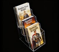 Custom acrylic 4 tiers literatures holder CSB-582 Custom acrylic 4 tiers literatures holder