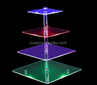 Custom acrylic 4 tiers illuminated cake display stand CSL-249 Custom acrylic 4 tiers illuminated cake display stand