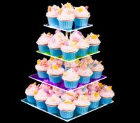 Custom acrylic 4 tiers LED cupcake tower stand CSL-252 Custom acrylic 4 tiers LED cupcake tower stand