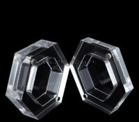 Custom acrylic hexagon diamonds gem packaging gift box CCA-300 Custom acrylic hexagon diamonds gem packaging gift box