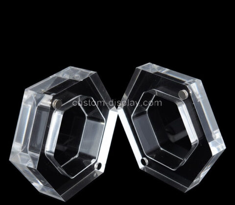 Custom acrylic hexagon diamonds gem packaging gift box