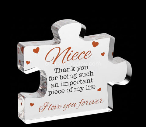 Custom acrylic cute decoration puzzle piece gift