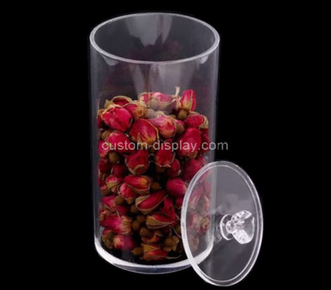Custom acrylic round nuts & teas storage box