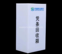 Custom acrylic wall bank receipt recycle box CSA-1858 Custom acrylic wall bank receipt recycle box