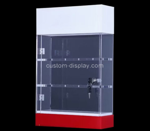 Custom acrylic lockable illuminated display cabinet