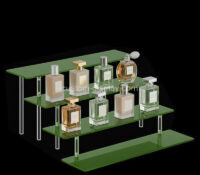 Custom acrylic 4 tiers perfume display risers CSM-867 Custom acrylic 4 tiers perfume display risers