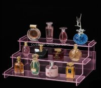 Custom acrylic 3 tiers perfume display risers stands CSM-869 Custom acrylic 3 tiers perfume display risers stands