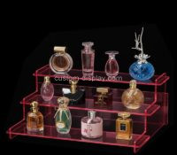 Custom acrylic 3 tiers perfume display shelves CSM-870 Custom acrylic 3 tiers perfume display shelves