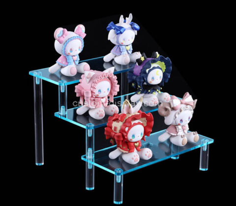 Custom acrylic retail 3 tiers display risers