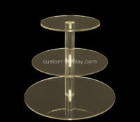 Custom acrylic 3 tiers round cake stand CSO-2110 Custom acrylic 3 tiers round cake stand