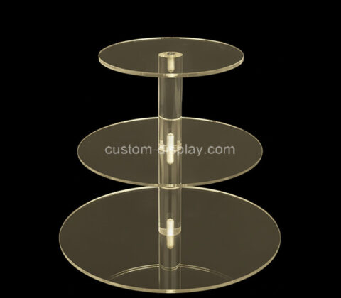 Custom acrylic 3 tiers round cake stand