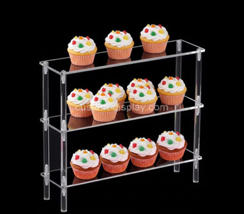 Custom acrylic 3 tiers cupcake display stand
