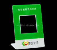 Custom acrylic countertop payment sign CSS-350 Custom acrylic countertop payment sign