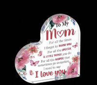 Custom acrylic heart shaped gifts block CSBL-346 Custom acrylic heart shaped gifts block