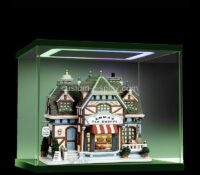 Custom acrylic miniature house building illuminated display box CSC-219 Custom acrylic miniature house building illuminated display box
