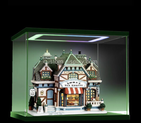 Custom acrylic miniature house building illuminated display box
