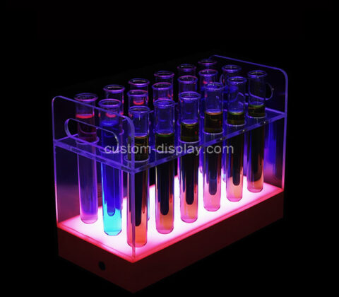 Custom acrylic illuminated test tubes holder