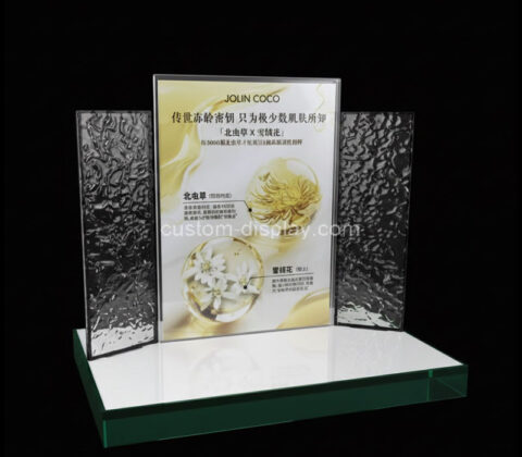 Custom acrylic retail skincare LED display props
