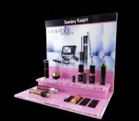 Custom acrylic 2 tiers cosmetics display props CSM-876 Custom acrylic 2 tiers cosmetics display props