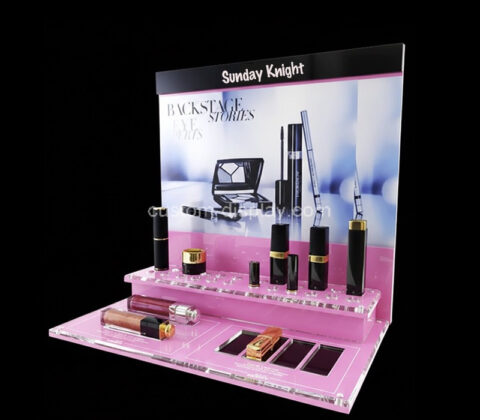 Custom acrylic 2 tiers cosmetics display props