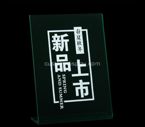 Custom acrylic retail display sign holder