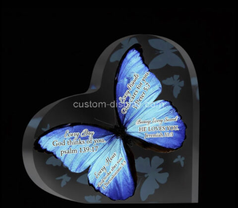 Custom acrylic heart shaped christian gifts block